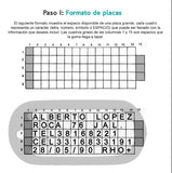Juego Placa Grande Con Goma + Placa Chica Dog Tag